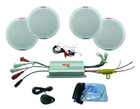 Pyle Marine 4Ch Amp System w/Speakers