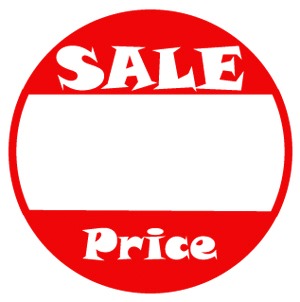 Round Sale Price Adhesive Tags 500 pcs