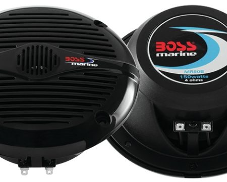 Boss 5.25in Black 2-Way Marine Speaker