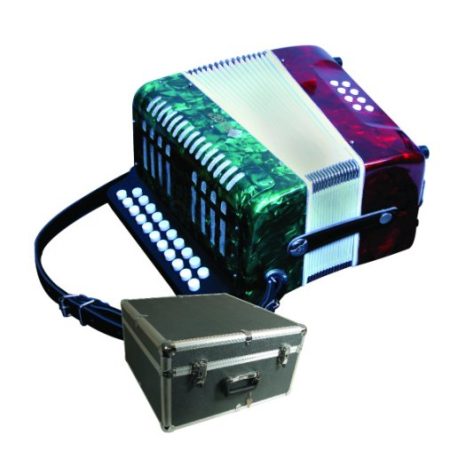 2 Row Button Accordion 8 Bass Tri Color