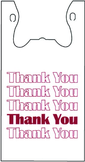 Thank You Bag 11.5 X 6.5 X 22 1000pcs