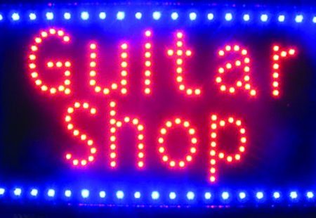 Guitar Shop LED Sign 13in x 24in
