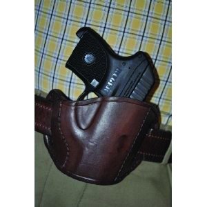 Leather Belt Slide Holster Brown Medium