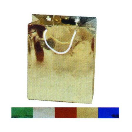 Metallic Gift Bags 100Pk 3x2x3.5 Asst.