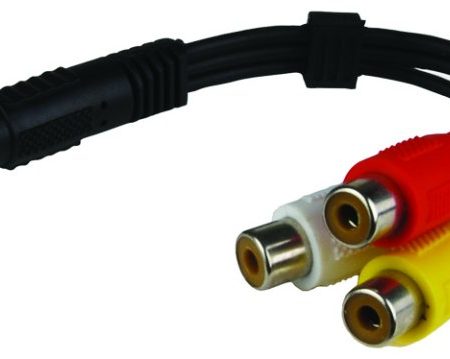 3.5 VIDEO PLUG TO RCA AUDIO/VIDEO 6in