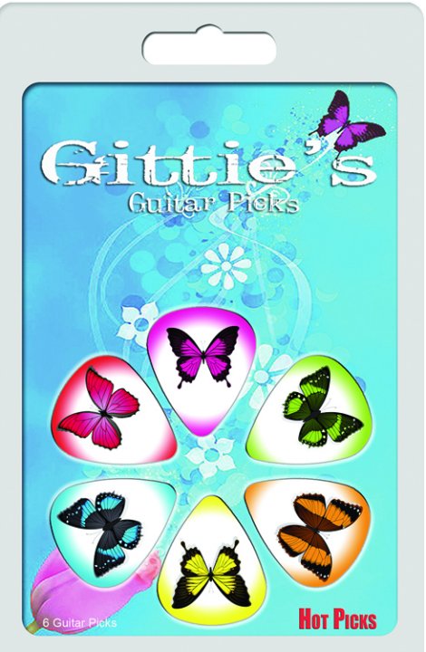 Gitties Picks Butterfly Clamshell