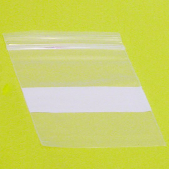 Zip Lock Bags White Block 3x5 100 pack