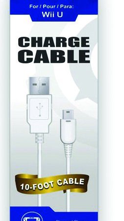 Wii U GamePad Tomee Charge Cable 10 ft