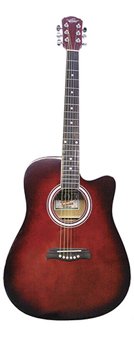 O S Acoustic Guitar Pack Red Burst