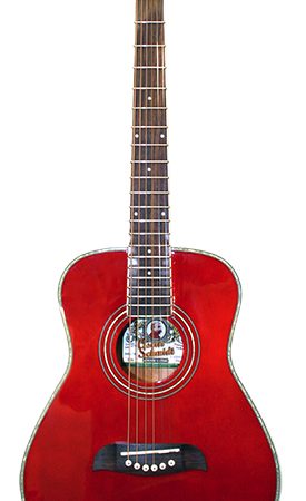 O S Half Size Acoustic SS Trans Red