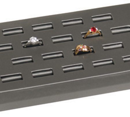 18 Slot Slanted Ring Display Steel Grey