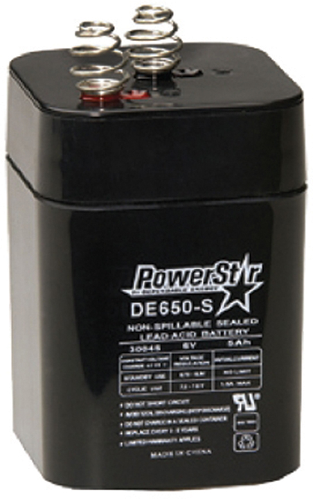 6V 5amp Rechargeable Spring Top