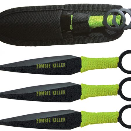 3pc 6.5in Zombie Throw Knife