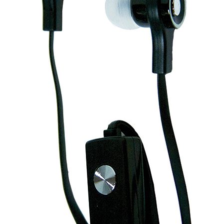 Blk Skinny Earbuds w Mic and Audio Cont