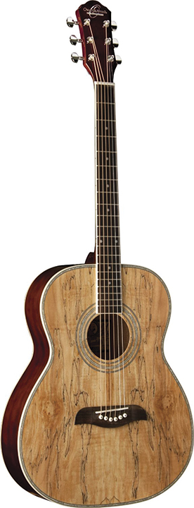 O S Spalted Parlor Size Acoustic Guitar