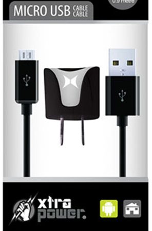 3ft Black Micro USB cable w Home Charger