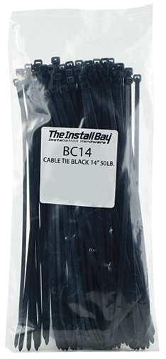 14in 50LB Black Cable Tie 100/Bag