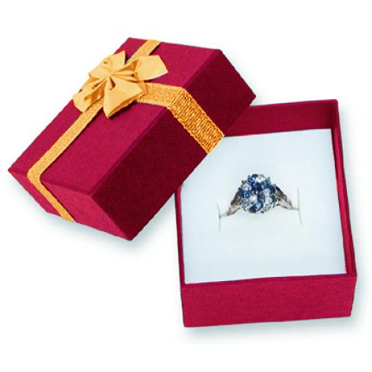 Red Bowtie Ring Box 2 x 2-1/8 x 7/8