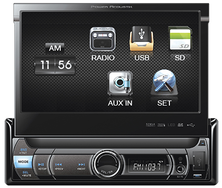 Din 7 Flip Digital Media Receiver-No CD