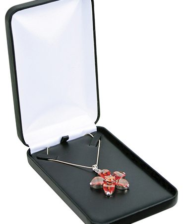 VN7 Leatherette metal necklace box Black