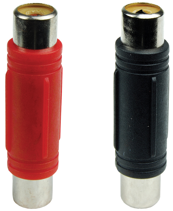 Nickel Female RCA x RCA 5-Blk 5-Red Pack