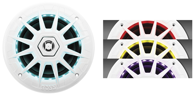 Boss Marine 6.5 2Way Speakers LED Lite
