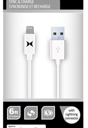 6ft Lightning Sync & Charge Cable White