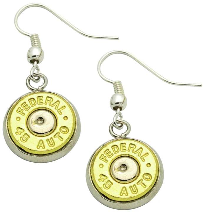 Bullet Dangle Earrings.45cal INDIVIDUAL