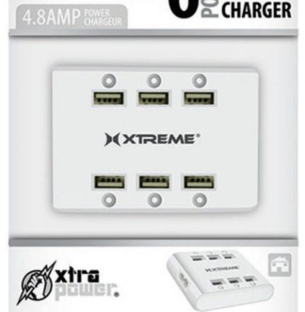 6 Port 5 Amp Rapid USB Power Station Wht