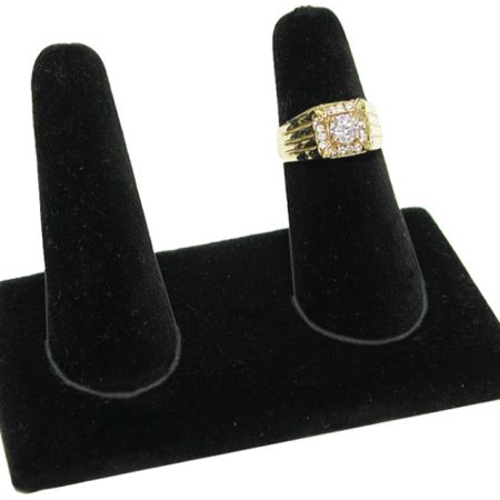 2-Finger RingStandRectangleBaseBlkVelvet
