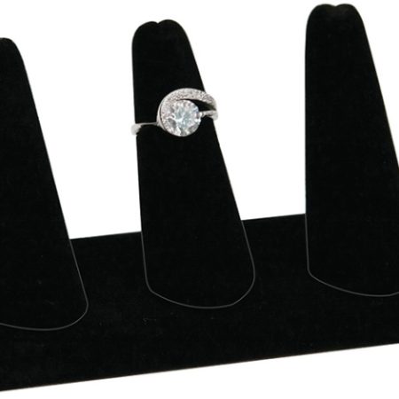3-Finger RingStandRectangleBaseBlkVelvet