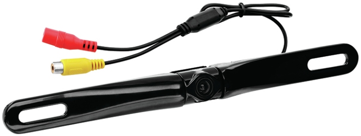 Rear View License Plate Camera Black