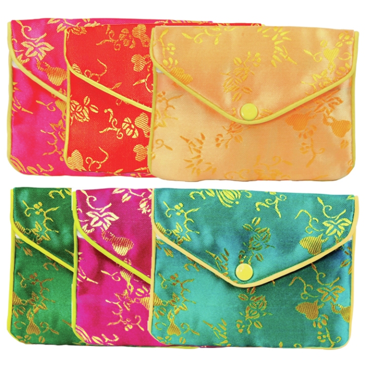 Assorted Silky Pouches 6.5 x 4 inch DZ