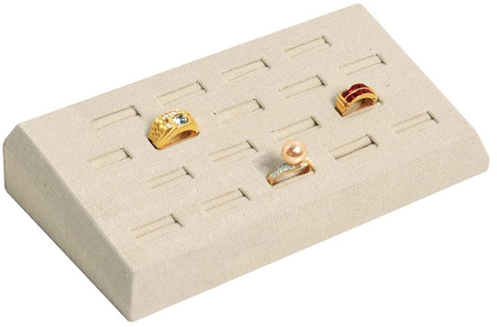 RING 18 Slot tray - natural linen beige