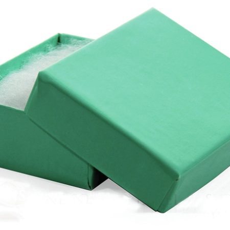 Teal Blue Box Cotton 2-1/8 x 1-5/8 x 3/4
