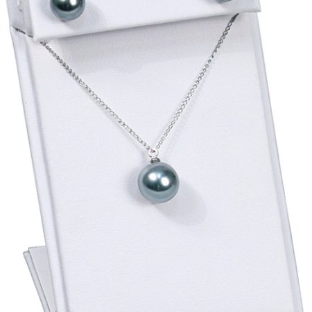Large Earring Display White faux leather