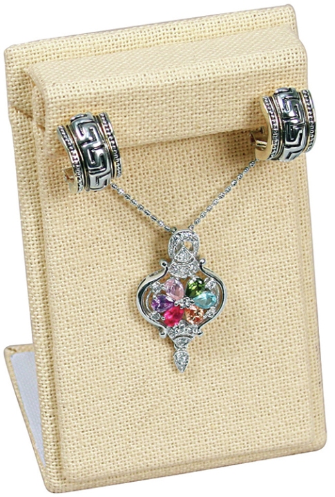 Large Earring Display - beige linen