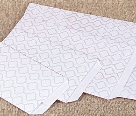 Paper Bags Silver Trellis 5 x 7in 1000Pk