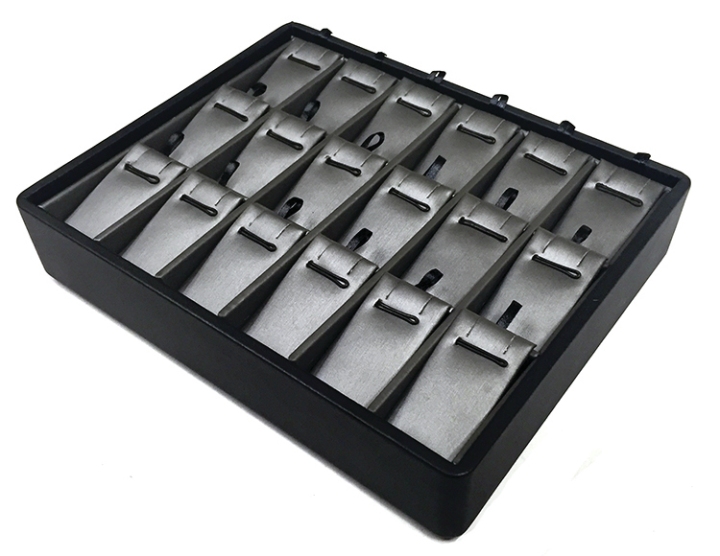 Stackable 18Pendant Tray Steel grey w/Bk