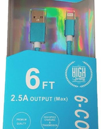 Kapas 6 Ft 8 PIn Charge-Sync Cable Blue
