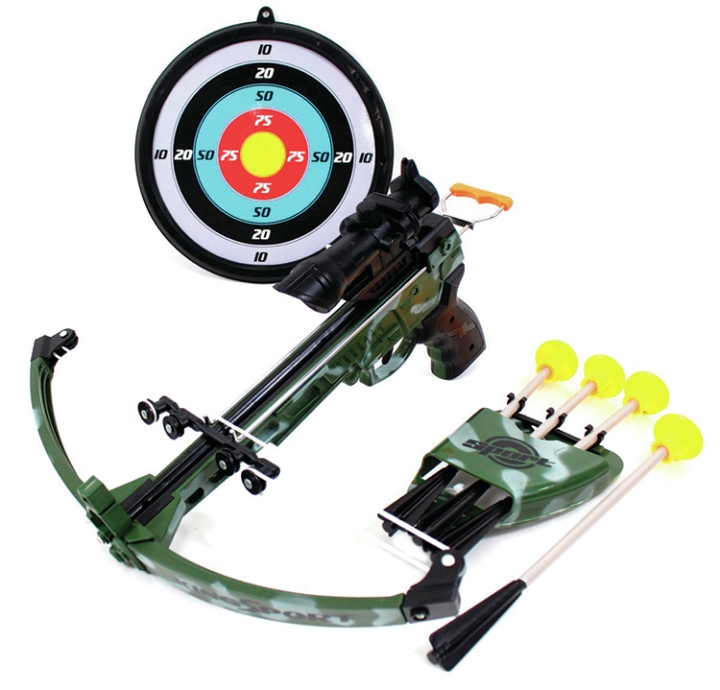 Military Toy Crossbow Set With Target