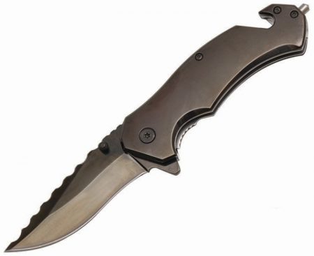 Titanium Spring Assisted Rescue Knife8Bk
