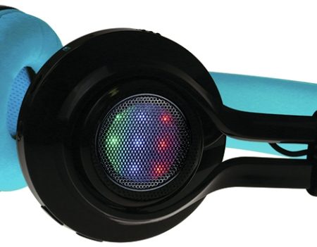 Neon Remix Light Up Headphones Blue