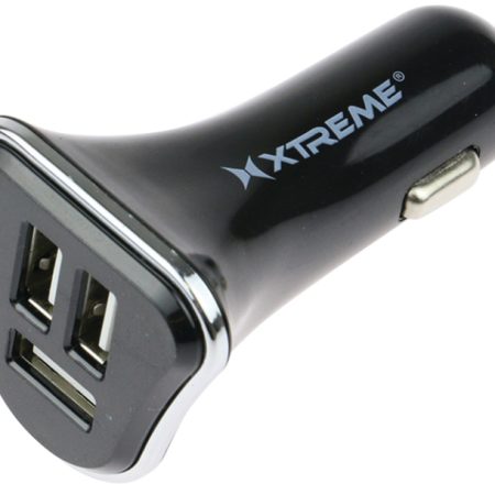 3 Port 4amp Car Charger Black