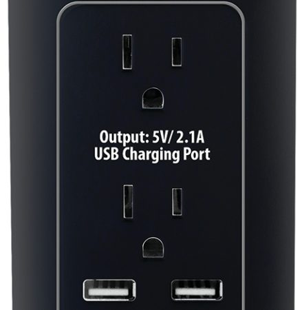 2 Outlet Surge Wall Tap w/ Dual Port USB