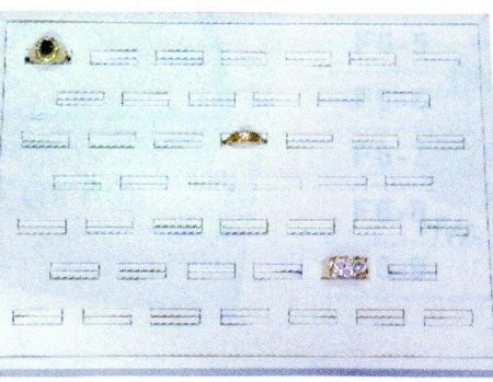 46 Slot Ring Tray Display  White
