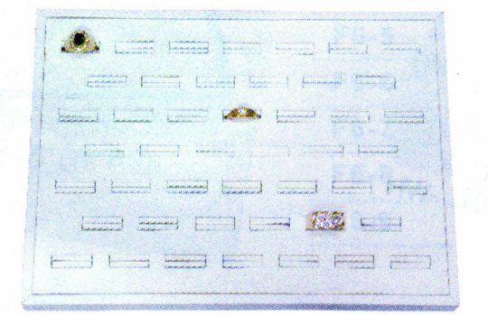 46 Slot Ring Tray Display White