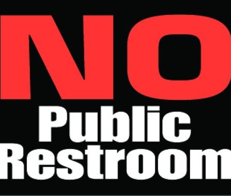 12 X 18 No Public Restroom Sign