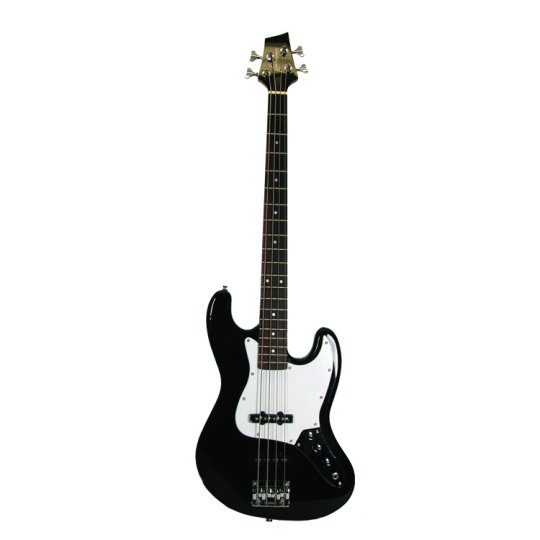 Kona Jazz Bass Style Guitar Solid Black