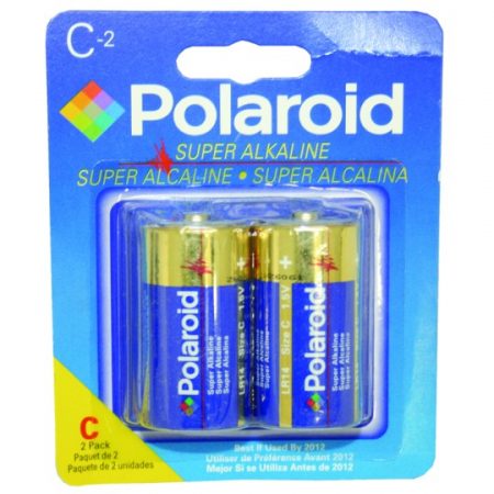 Polaroid 2 Pack C Alkaline Battery